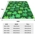 thumbnail image 5 of Yibo Cute St Patrick's Day Lucky Green Clover Shamrock Blanket for Couch Sofa and Bed, 5 of 8