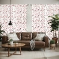 thumbnail image 2 of Ambesonne Cosmetics Window Curtains, Lipstick Kiss Makeup, Each 28" W x 63" L, Burgundy and Pink, 2 of 5