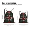thumbnail image 2 of Daiia Wonderful Time Christmas Pattern Drawstring Backpack, Gym Bag, Lightweight Backpack, Water-Resistant Bag Travel Sports Backpack, Fitness Bag, Yoga Bag-Small, 2 of 6