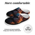 thumbnail image 6 of Daiia Forest Cool Lion Print Women’s Fuzzy Slippers Memory Foam Lightweight House Shoes Cozy Loafer Flannel House Shoes-46/47, 6 of 7