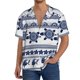 thumbnail image 1 of Balery Sea Underwater Turtles Camisa Casual de Manga Corta con Botones para Hombre, Texturizada, Estilo Cubano, para Playa, Verano-Large, 1 of 5