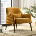 thumbnail image 7 of Omax Decor Jane Wood and Velvet Upholstered Lounge Accent Chair in Gold, 7 of 7