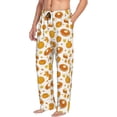 thumbnail image 3 of Kdxio Pumpkin Maple Leaves Print Men's Sleep Pajama Pant Lounge Pants with Pockets, 3 of 8