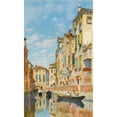 thumbnail image 3 of Federico del Campo 16x24 Black Modern Framed Museum Art Print Titled - Gondolas on a Venetian Canal, 3 of 5