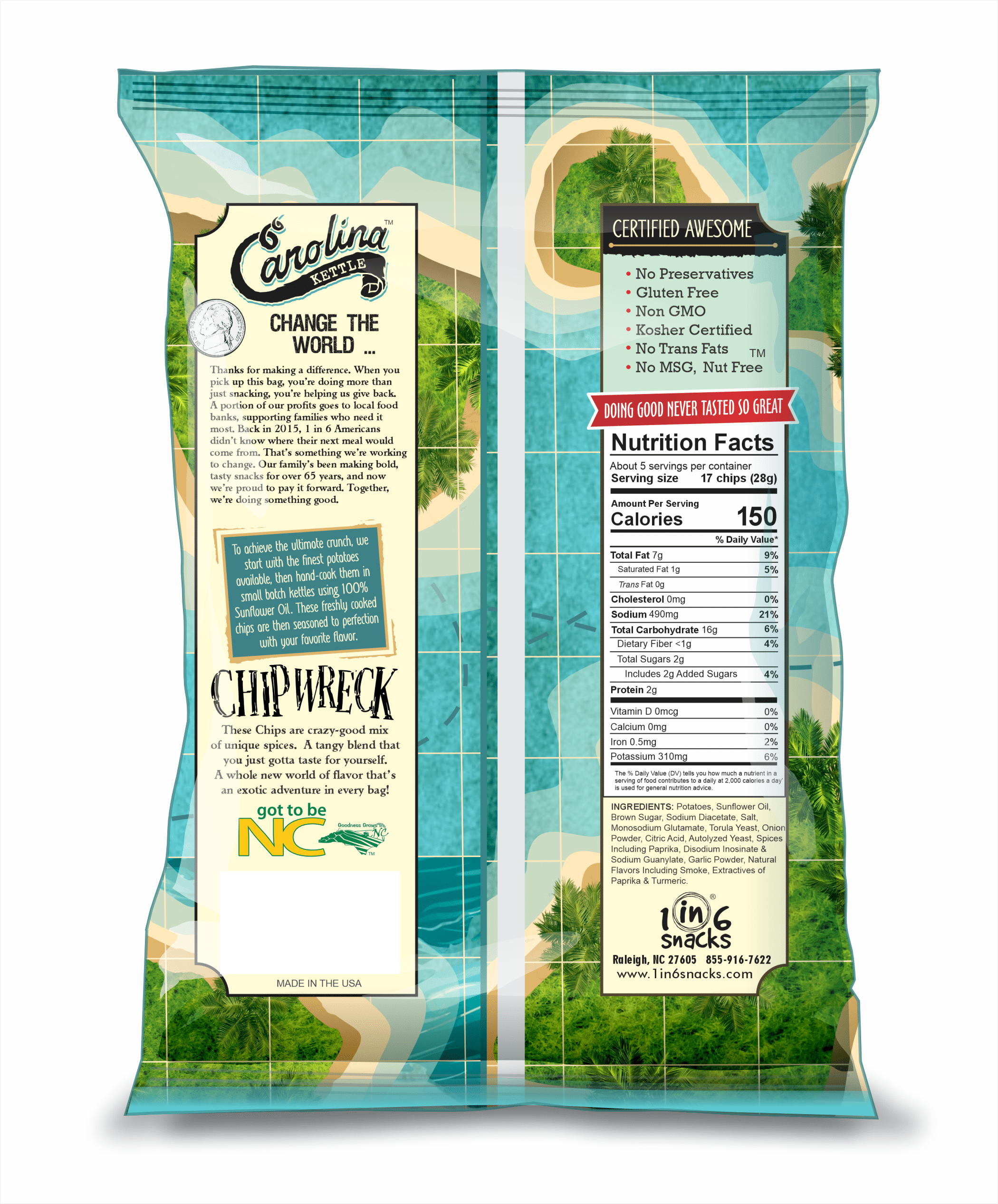 Carolina Kettle Chip Wreck 5 OZ