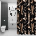 thumbnail image 4 of Cowboy Boots Watercolor Style Shower Curtain for Bathroom Decor, Vintage Western Desert Waterproof Fabric Shower Curtain, 60"x72" Set with 12 Hooks, 4 of 9