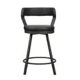 thumbnail image 2 of OakvillePark Belmar Swivel Counter Height Barstool (Set of 2), Black, 2 of 6