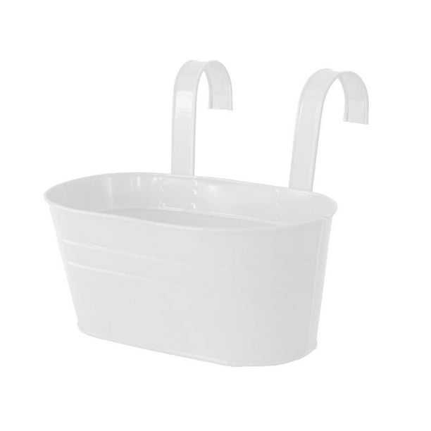 Cubo De Metal Con Gancho Desmontable Cubo De Almacenamiento Colgante Para Cerca Ventana Patio Jardín sonducket HA042815-02