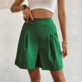 thumbnail image 6 of Shorts for Women Trendy Summer 2025 Solid Color Loose Breathable Semi Elastic Waist Casual Wide Leg Loose High Waisted Short S-XL, 6 of 6