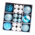 thumbnail image 2 of 30 Uds. de adornos de bolas de Navidad, decoración navideña azul y blanca, adornos colgantes para de Navidad, corona para fiesta de año nuevo y BLESIY Bolas colgantes de árbol, 2 of 8