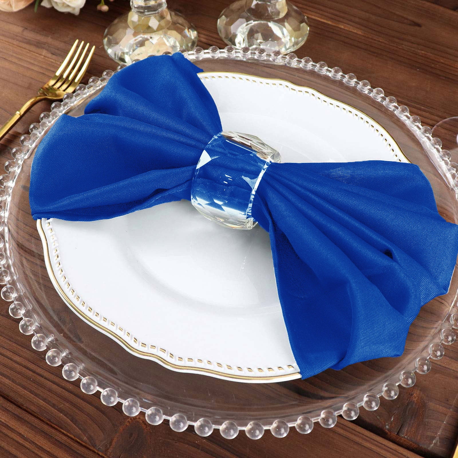 serviette bleu turquoise 100% polyester pour mariage et receptions