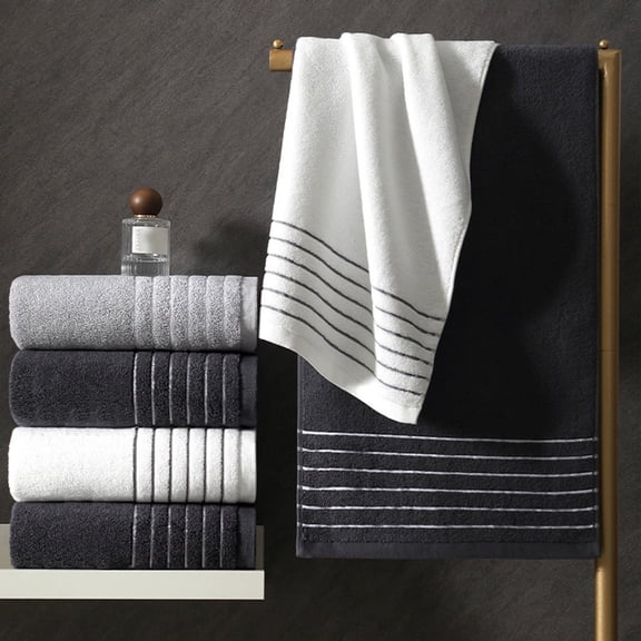 Absorbent Bath Towel | Soft Durable Fabric | Fast-Drying Bleach-Safe | Reinforced Double-Needle Edges | 29.1x13.7 in | Non-Shedding Versatile | Single Pack | White, Blue, Khaki Options