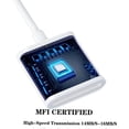thumbnail image 4 of Lector de tarjetas SD para iPhone iPad Cámara de seguimiento Lector de tarjetas SD Adaptador de tarjeta de memoria para fotografía Plug and Play, 4 of 5