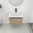 thumbnail image 2 of Miniyam 24” Bathroom Vanity Combo with White Gel Basin, Oak, 2 of 8