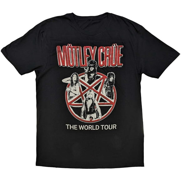 Motley Crue  Adult World Tour Vintage Cotton T-Shirt