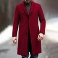 thumbnail image 4 of Xzbqbs Jackets for Men Casual Single Breasted Trench Coat Notched Lapel Long Peacoat Fashion Slim Fit Classic Winter Overcoat Jacket, 4 of 8