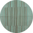 thumbnail image 1 of Ahgly Company Indoor Round Abstract Light Blue Contemporary Area Rugs, 7' Round, 1 of 4