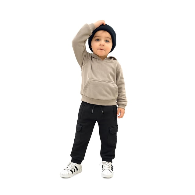 Pantalon jogger tipo cargo para niño /Kids 46180 (Negro) negro 7 años