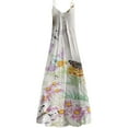 thumbnail image 4 of yievot Robes Maxi pour Femmes Été Mode Imprimé Col en V Sans Manches Bretelles Robe Longue, 4 of 5