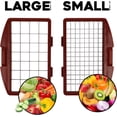 thumbnail image 3 of Valore Vegetable Chopper with 11-Cup Glass Baking Dish/Food Container and 2 Stainless Steel Cutting Blades - Heavy Duty Large Food Chopper French Fry Cutter for Fruits & Vegetables, 3 of 5