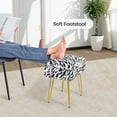 thumbnail image 3 of Redlife Vanity Stool Chair with Storage Faux Fur Makeup Ottoman Small Dresser Chair for Bedroom Use, 3 of 8