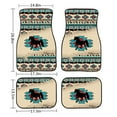 thumbnail image 6 of Renewold Rubber Car Floor Mats Auto Carpet Non-slip Rubber Car Rugs Full Set Universal Fit for Most Vehicles Auto Interior Decor, Set of 4, Southwest American Tribal Horse Vintage, 6 of 7
