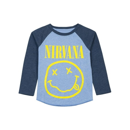 Smiley Face Charts - Toddler & Baby Boys Smiley Face Nirvana Raglan Shirt