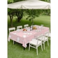 thumbnail image 3 of Easter Bunny Outdoor Tablecloth - 60x120 Inch Rectangle Dining Table Cover, Cartoon Carrots Cute Rabbits Sketch Pink Waterproof Outdoor Table Cloth with Umbrella Hole & Zipper for Picnic/Patio/Party, 3 of 7