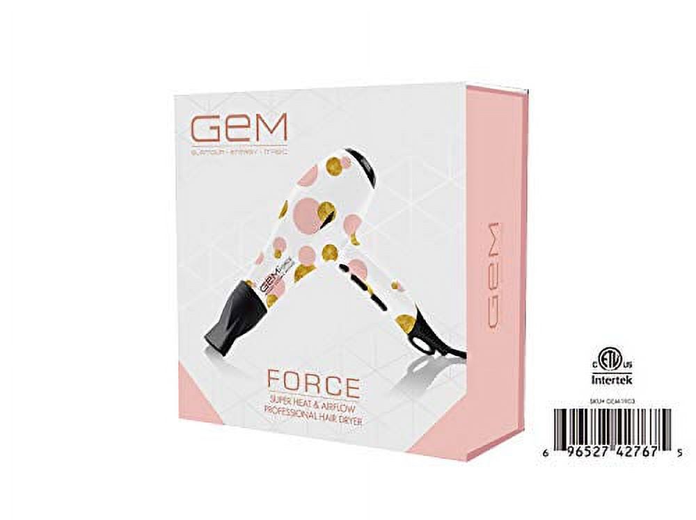 Gem Force Intense Ionic Ceramic Science Hair Dryer (Bubble  display picture 1