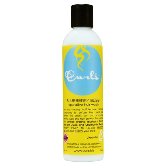 CURLS Blueberry Bliss Repairing Co-Wash with Aloe, Blueberry, 8 fl oz