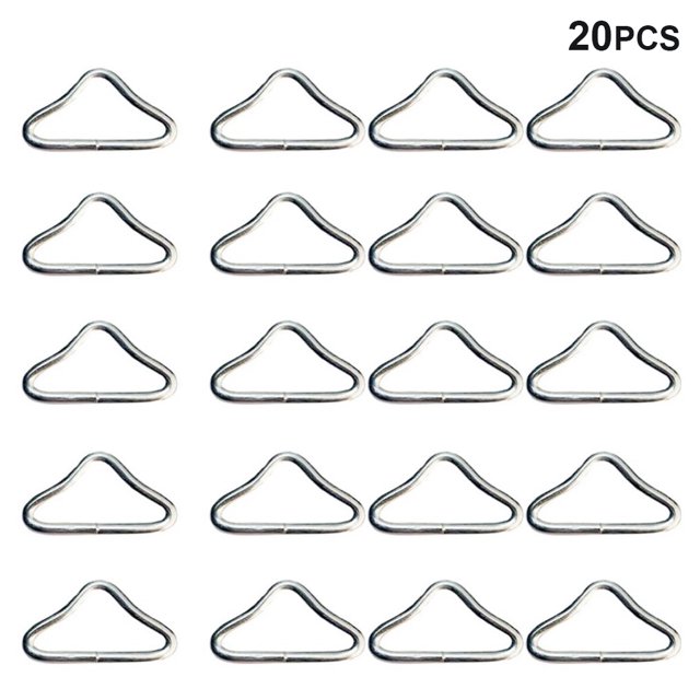Pack de 20 Trampolines V-rings Boucle Connecteur Polyvalent V-rings Boucle en Acier Boucle Boucles Clip pour la Randonnée de Plein Air Chasse Escalade Randonnée