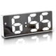 thumbnail image 1 of Digital Alarm Clock, 6.7" LED Mirror Digital Clock Bedside Morning Alarm, Voice Activated/No Checkmark for Kids Adults, White, 1 of 5