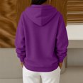 thumbnail image 4 of Womens Oversized Hoodies Sweatshirts Fall Long Sleeve Kangaroo Pocket Drop Shoulder Sweater M, 4 of 6