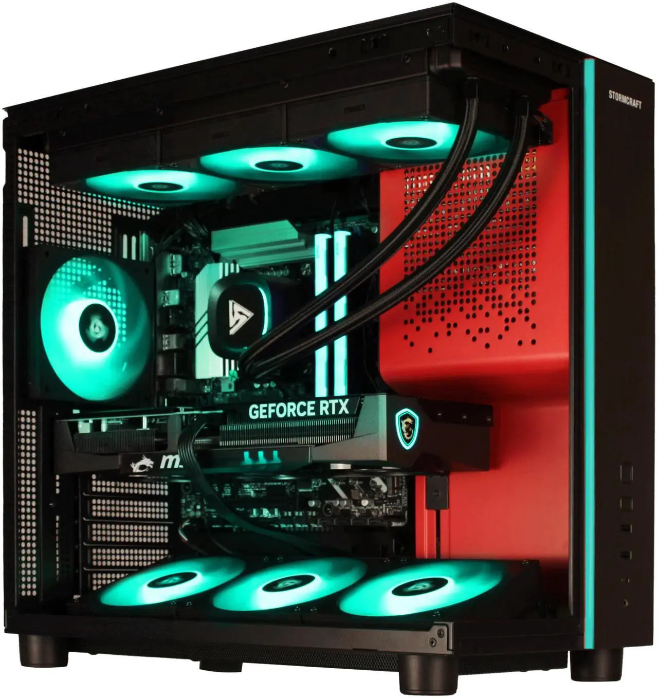 STORMCRAFT Gaming PC PHANTOM Intel Core i7-14700F NVIDIA GeForce RTX 5070 Ti – AI Powered 32GB DDR5 6000MHz RGB 2TB NVMe SSD 360mm AIO 850W PSU Windows 11 Home -PH1470FCC-57TN1