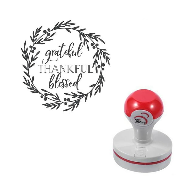 Grateful Thankful Blessed Self-Inking Photosensitive Planner Scrapbooking Stamps