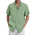 thumbnail image 1 of DGMIOCS Chemise pour Homme Invitée de Mariage Coupe Classique Chemise Décontractée Confortable Vert2 TTG, 1 of 4