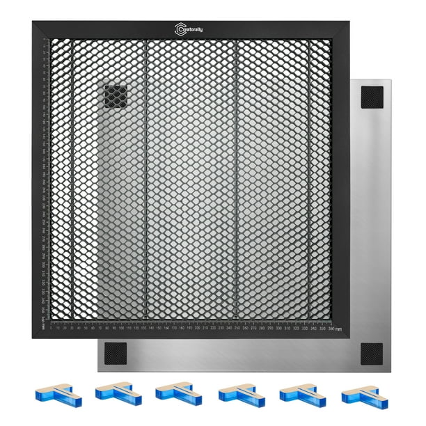 Creatorally Plataforma de mesa de trabajo en forma de panal para máquina de corte y grabado láser de CO2 de 400 x 400 x 22 mm