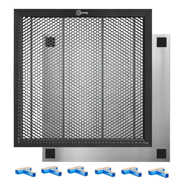 Creatorally Plataforma de mesa de trabajo en forma de panal para máquina de corte y grabado láser de CO2 de 400 x 400 x 22 mm