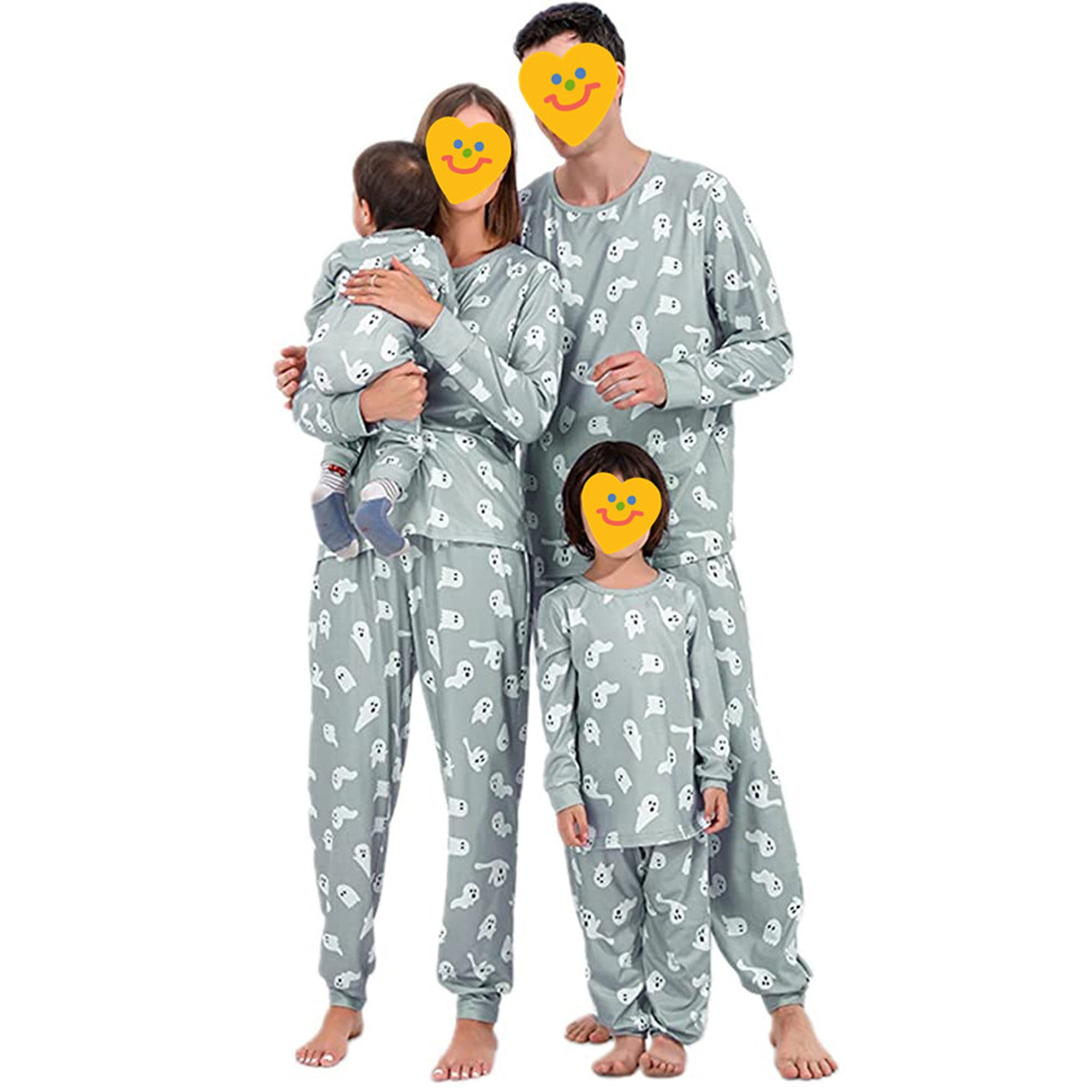woensdag Inwoner Behoren Family Pajamas Matching Sets Halloween Ghost Sleepwear for Baby Adults and  Kids Holiday PJS Set - Walmart.com