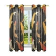 thumbnail image 7 of Yayeee Window Curtains Set of 2 for Living Room Light Filtering 63"x42", Black Fish Pattern, 7 of 7