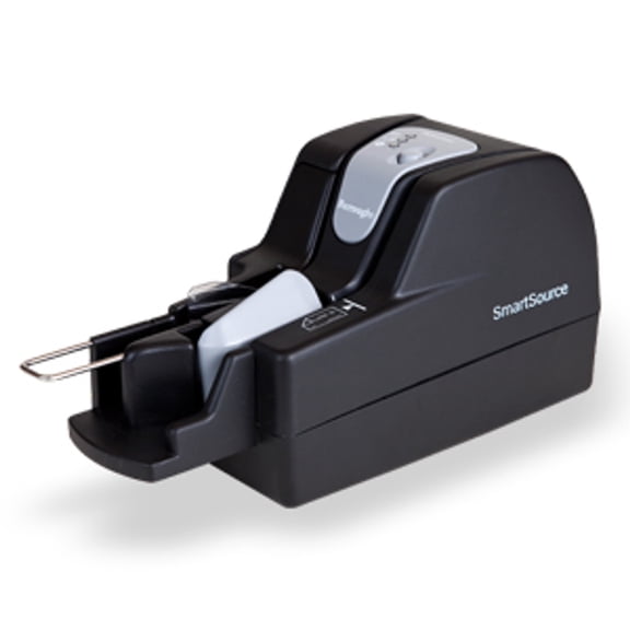 Restored Burroughs SmartSource Professional Series Single Pocket Check Scanner  120dpm, 100Item Feeder, MICR & InkJet EndorserP/N: SSP1120100 (Refurbished)