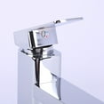 thumbnail image 3 of grifo de baño, grifo de lavabo con diseño de cascada moderno, diseño de cuerpo de válvula de cobre duradero, latón cromado. Agua fría y caliente disponible. JM, 3 of 5