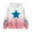 White, variant on CYRBOKO Girls Fleece Hoodies, Stretchy Fall&Winter Star Printed Long Sleeve Gradient Sweatshirts with Pocket Pink Size 4-14 T