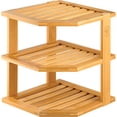 thumbnail image 5 of Bamboo Corner Plate Organizer for Cabinet, Space Saving Cupboard Organizer Shelf for Plates, Bowls and Dishes - Natural, 2 Pack, 5 of 11