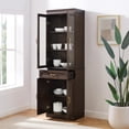thumbnail image 2 of Crosley Furniture Stanton Glass Door Wood Kitchen Storage Pantry in Coffee, 2 of 13