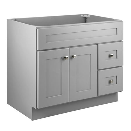 Design House Brookings 36-Inch Bathroom Vanity Without Top in Gray
