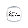 thumbnail image 1 of Curly Heavy Cat Sle Line Square Mirror Portable Compact Pocket Makeup Double Sided Glass, 1 of 3