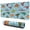 Blue Cartoon Dinosaurs-1, variant on Long Mouse Pads for Desk,Blue Cartoon Dinosaurs Party Pattern Desk Mats on Top Of Desks, Desk Mouse Pad Extra Large with 3mm Non-Slip Base and Stitched Edge for Gaming,Office,Work,Home 31.5"x11.8"