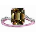 thumbnail image 3 of Star K � Big Stone Octagon Emerald Cut 10x8 Smoky Quartz Bypass solitaire ring, 3 of 9