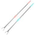 thumbnail image 1 of MasteelfCA 2pcs Telescoping Clothes Reach Stick Clothes Reaching Pole Adjustable Clothesline Pole, 1 of 9
